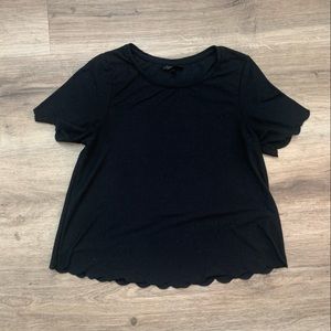 Topshop Scalloped Edge Blouse